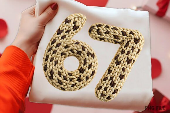 Download Faux Crochet Six Seven Meme Png - Crochet Collection
