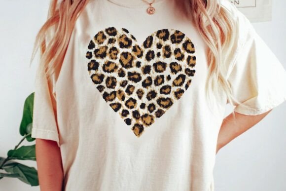Download Leopard Print Heart Design Png - Heart design png Collection