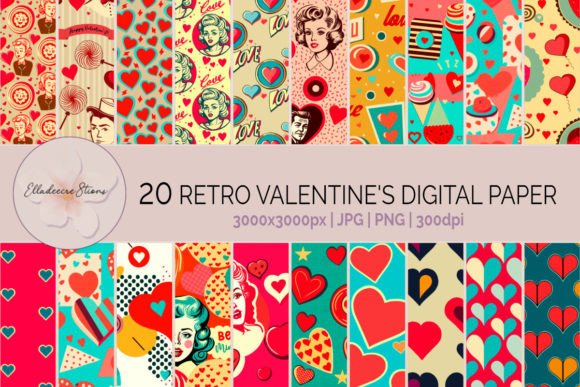 Download Retro Valentine's Collection - Premium Resources
